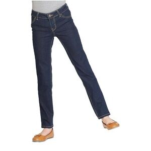 Girls' Mid-Rise Straight Jeans - Cat & Jack™ Dark Wash 12 Slim #tubC01